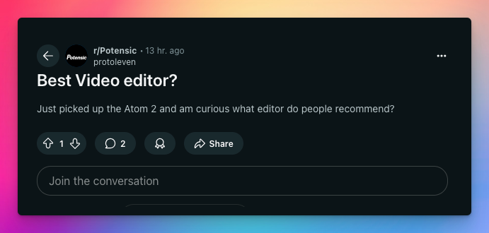 People are now researching on Reddit. 

This is a great opportunity for tools like CapCut, DaVinci Resolve, Clipchamp, etc.