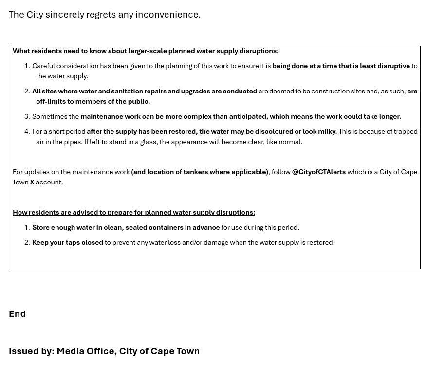 City of CT Alerts tweet media