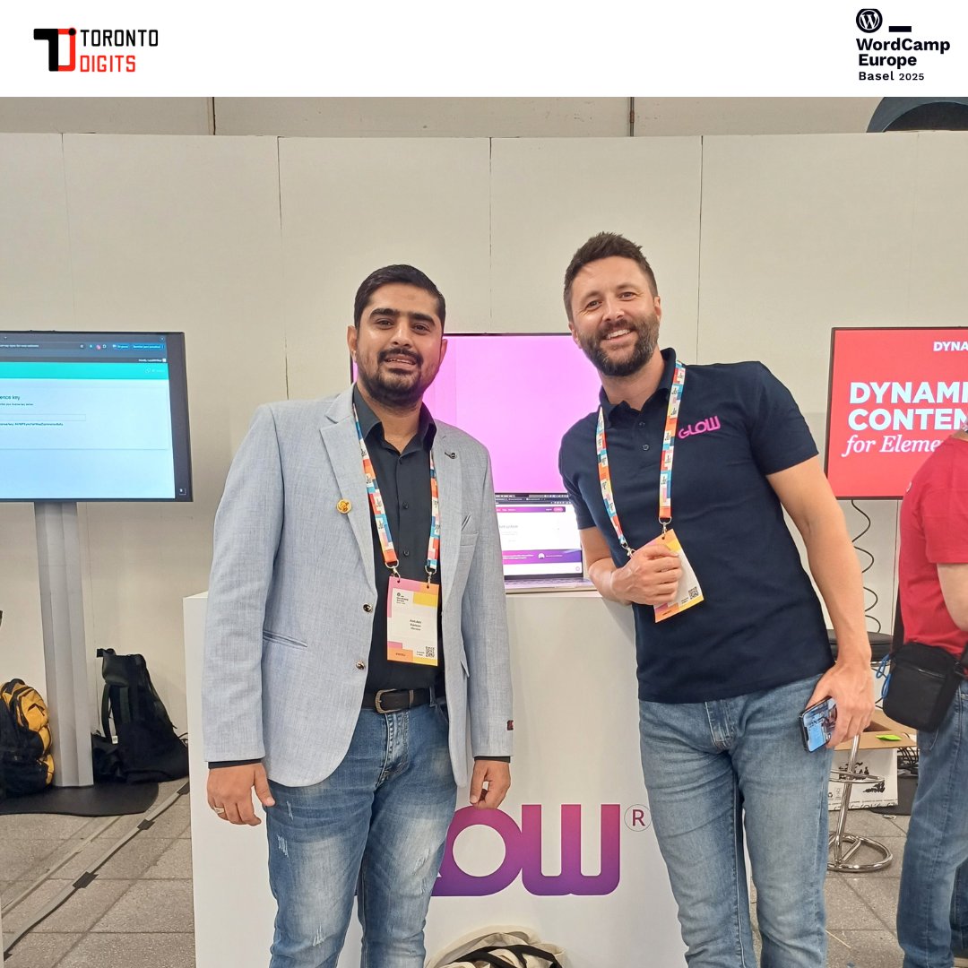 TorontoDigits's tweet image. Connecting with Phil Storey from Glow at WordCamp Europe was an amazing moment. We enjoyed chatting with Phil and had a very insightful discussion. Thank you, Phil, for making it a memorable experience. 

#WCEU25 #Glow #TorontoDigits