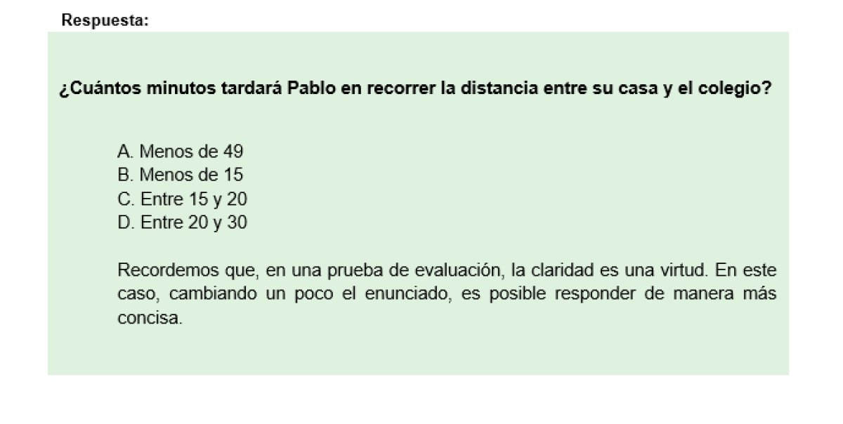Volvemos a un ítem que recientemente hemos examinado: 
¿Cómo  podríamos hacer la redacción de este enunciado más claro?