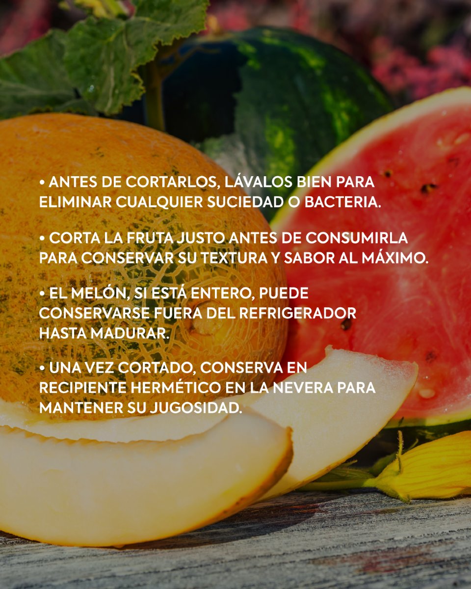 🍉☀ ¿Quieres aprovechar al máximo la frescura y sabor de la sandía y el melón?

Con estos tips, disfrutarás de su hidratación natural y sabor durante más tiempo. 💦

#SomosProexport #FrutaDeTemporada #Sandía #Melón #AlimentamosTuMundo