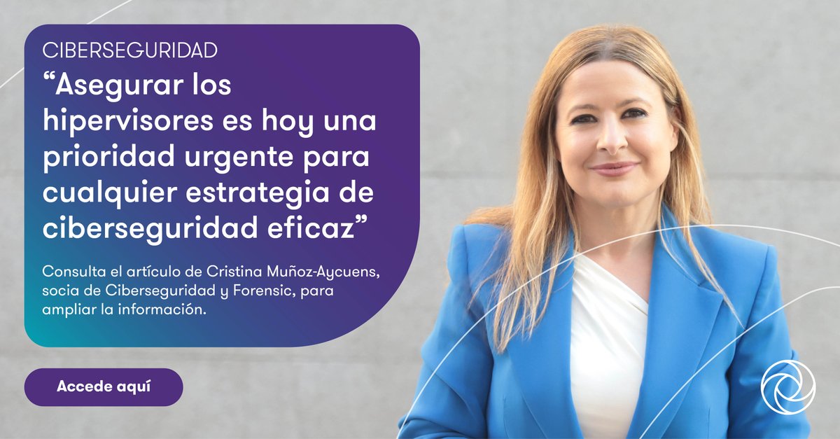 🔐 ¿Están los hipervisores realmente protegidos en tu empresa?

💻 En un contexto en el que el ransomware evoluciona hacia objetivos cada vez más críticos, asegurar los hipervisores se ha convertido en una prioridad urgente para cualquier estrategia de ciberseguridad eficaz.

👩‍💼