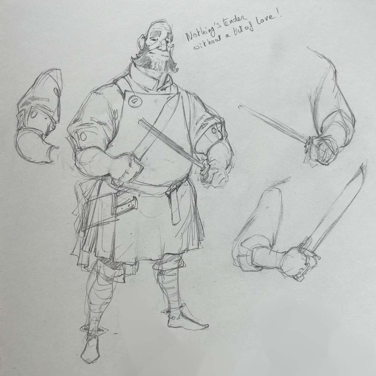FixTheDeadCat's tweet image. Butcher for ye !
I usually make a sketch on paper beforehand so I'll just post them along with the photoshop version too, most sketches are messier you'll see.