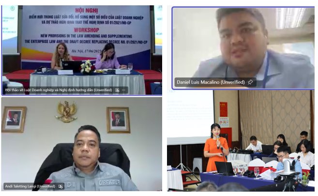 MUnodc's tweet image. 📣Happening now: WS to support the dev. of the Law on Enterprises & its guiding Decree - co-organized by @Unodc & the MOF 🇻🇳 with 🇺🇸 funding.
90 in-person & 86 online participants from gov’t, law assocs. & business community, with experts from 🇮🇩 🇵🇭 🇺🇳 @UNODC_SEAP @annika_wythes