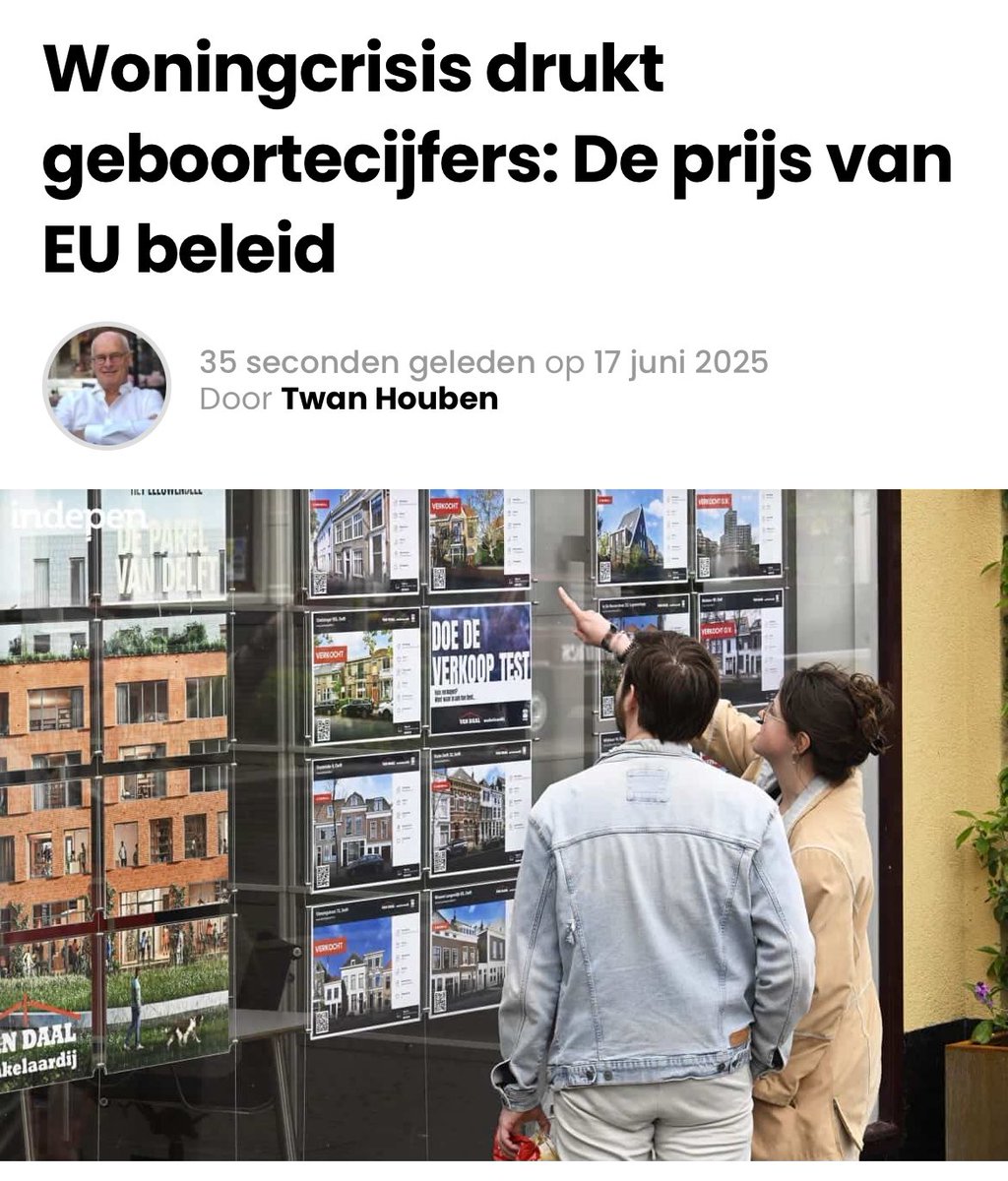 Als je de CBS-studies volgt, moet het aantal koopwoningen omhoog en de prijs daarvan omlaag, willen we meer geboorten in ons land kunnen realiseren. Om dat te verwezenlijken, moeten een aantal factoren beïnvloed worden zoals de hoogte van inflatie en rente, maar wellicht ook de