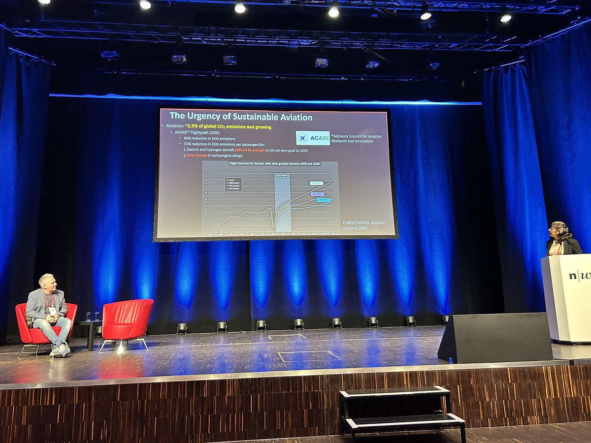 PASC_Conference's tweet image. Second day of #pasc25! We have the interdisciplinary dialog between Matej Praprotnik and Paola Cinnella addressing Sustainability of Aviation! #HPC #AI #ML