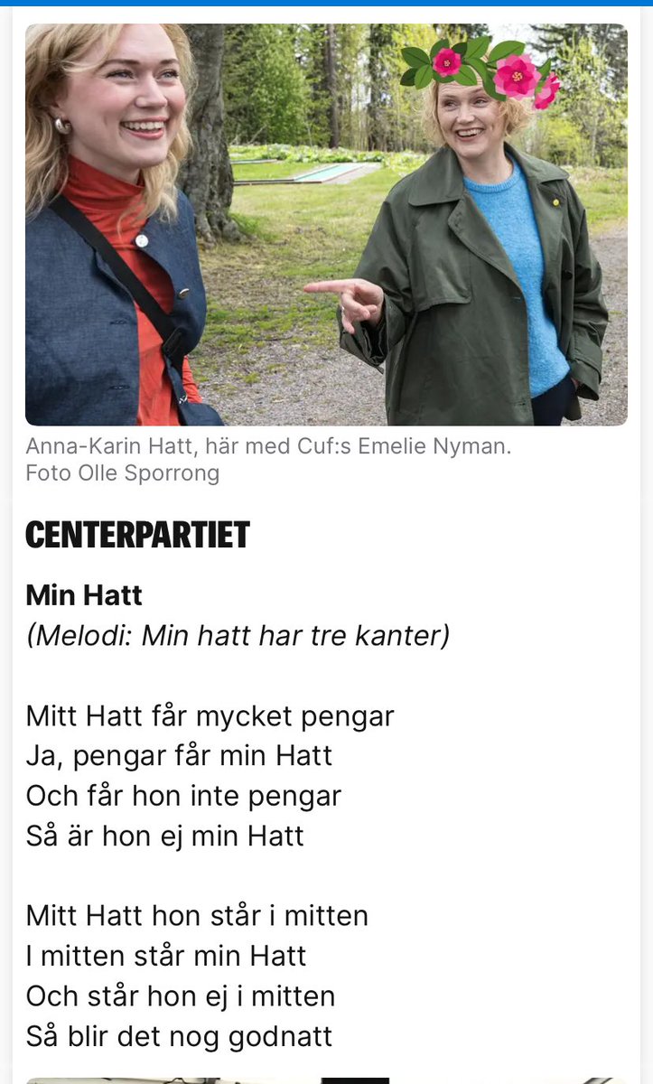 Årets politiska snapsvisor är här. För femtonde året i rad. 🍻 

(I år var vi dock på grund av anledning tvungna att testa en ny melodi och bryta en smula mot den konventionella rimstrukturen.)

expressen.se/nyheter/sverig…