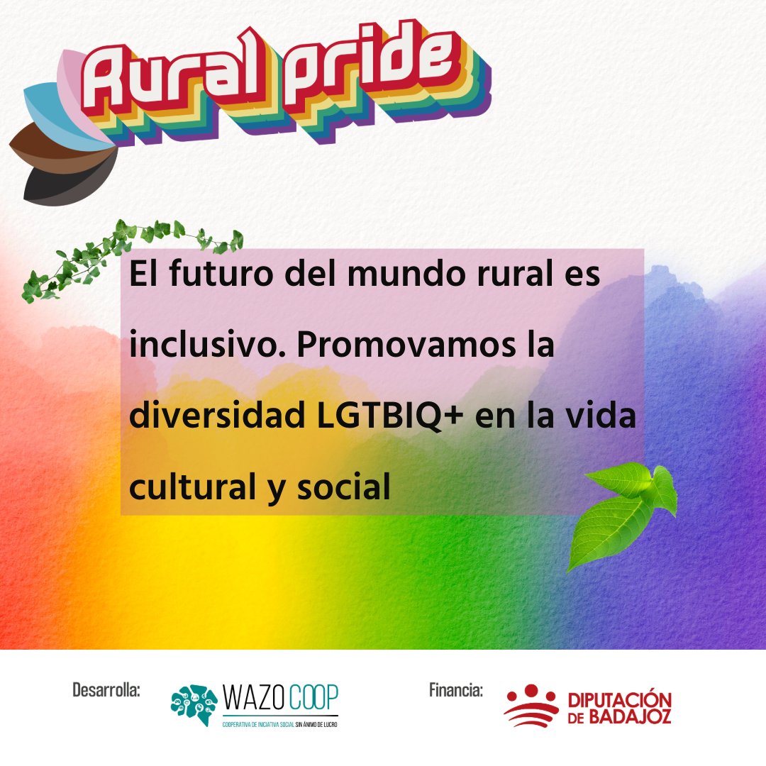 La inclusión comienza en nuestras comunidades. Apoyemos la diversidad en el mundo rural. 🌾🏳️‍🌈 #RuralPride #IgualdadEnRural