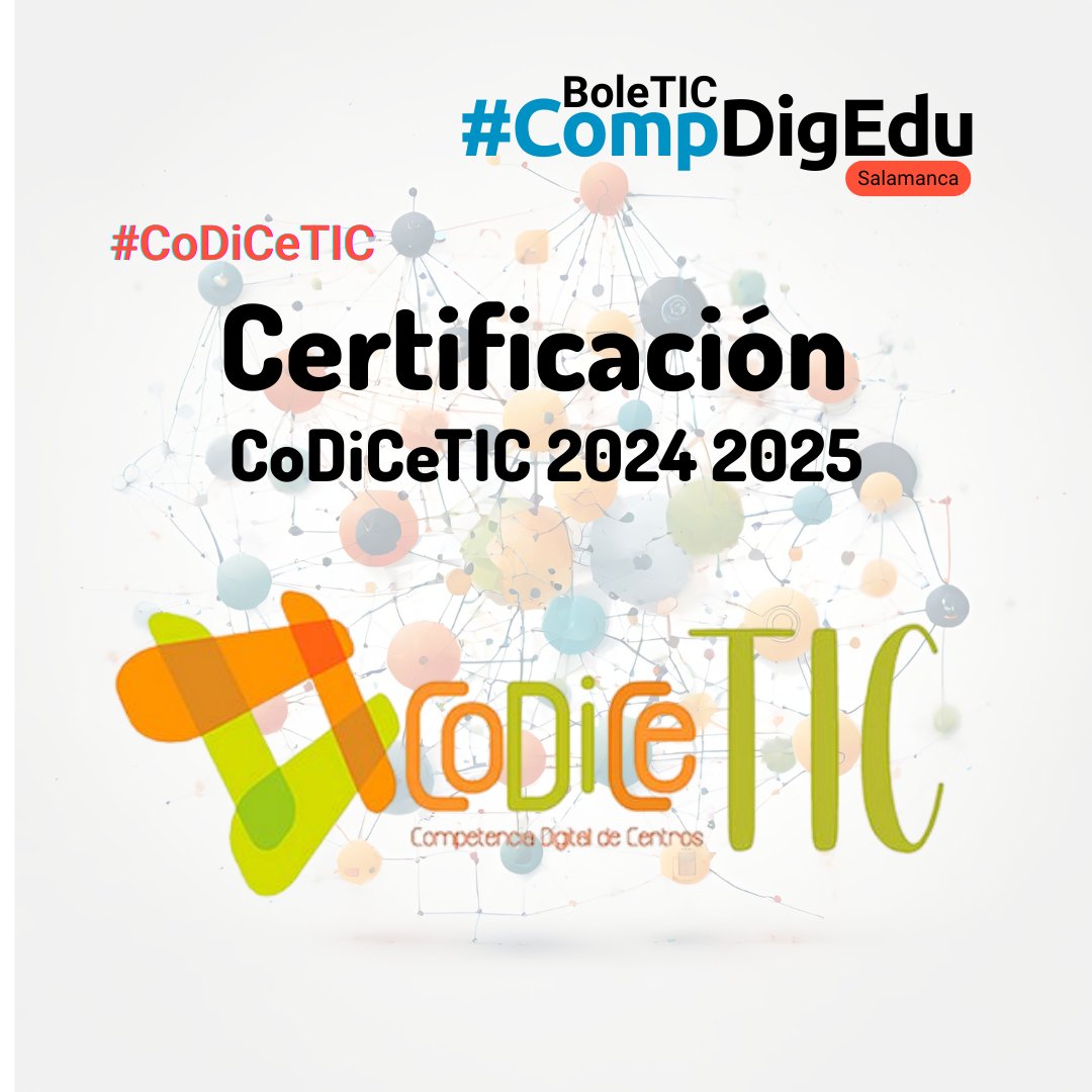 Buenos días! 🌟

📢 Ya está publicada en el BOCyL la Orden EDU/597/2025 que resuelve la convocatoria CoDiCe TIC para el curso 2024-25.

Consulta todos los detalles en el Portal de Educación: 👉 acortar.link/HOMBdv

#CoDiCeTIC #EducaciónDigital #CastillayLeón