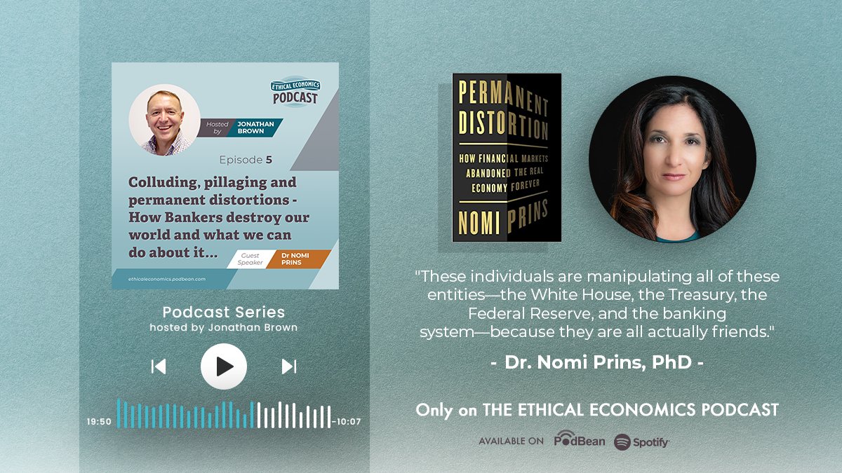 "The idea of this sort of money creation to blanket over all evils or all problems or all disruptions just went into that overdrive again, which I think brings us onto Permanent Distortion." — Nomi Prins

In Ethical Economics podcast <a href="/ethicaleconomix/">Ethical Economics</a> , Dr. Nomi Prins talks about