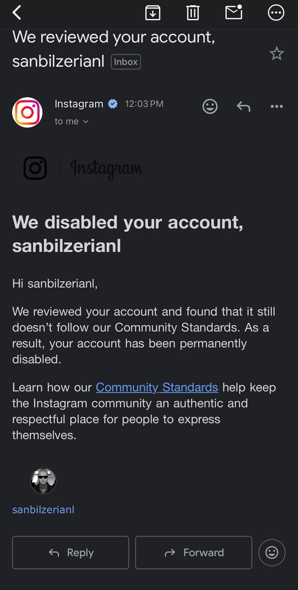 <a href="/instagram/">Instagram</a> please give me back the account 😭 <a href="/MORTENofficial/">MORTEN</a> <a href="/NimaKAY/">Nima Kay</a> help me 😭 😭 😭 
Dear Instagram Support team,
I am writing with deep sadness and urgency to appeal the permanent disabling of my account. I recently received a message stating that my account violates👇
