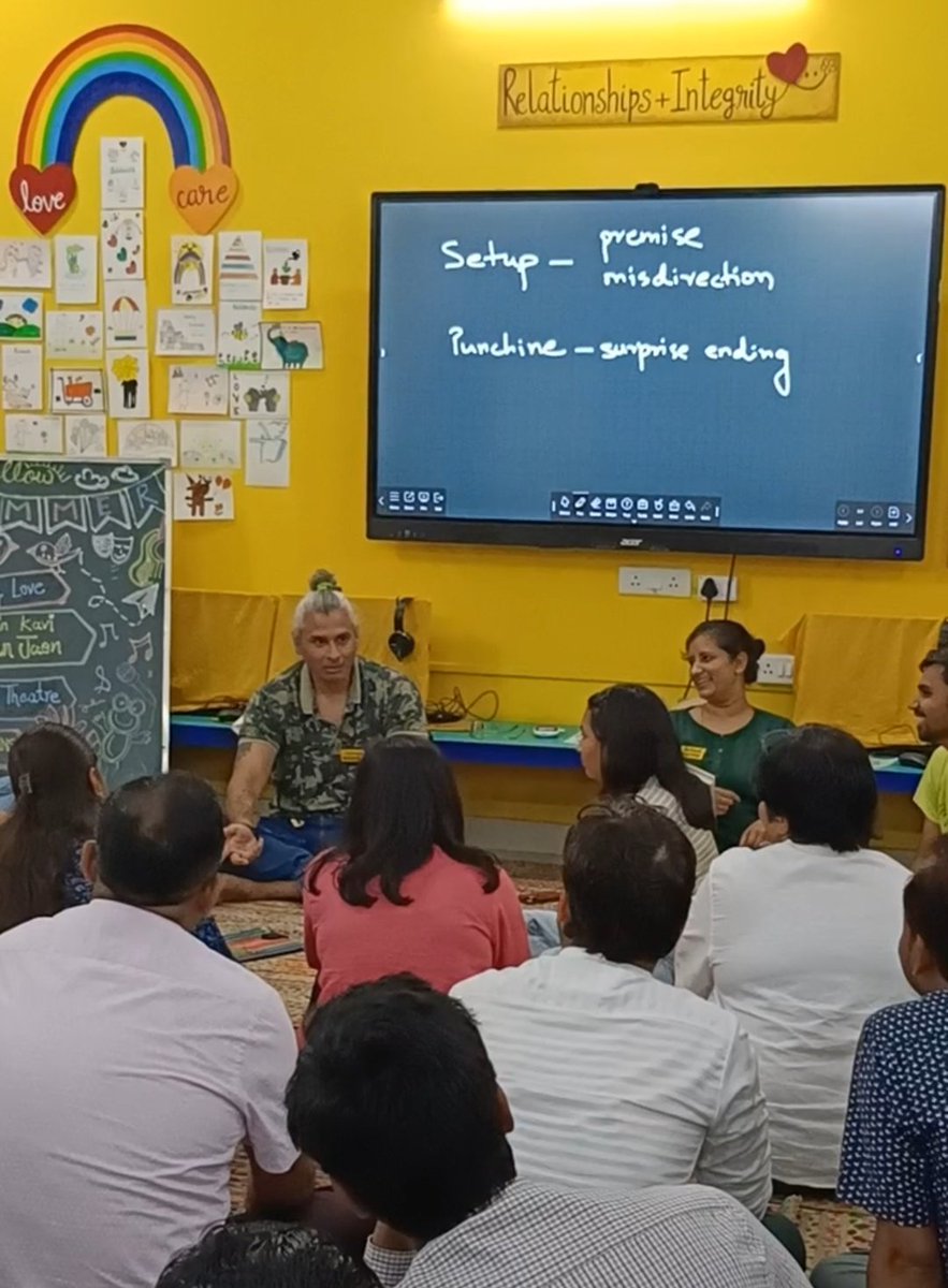 SarthakNGO's tweet photo. Some jokes were smart, some were silly—every one of them made us laugh! 😂
In our creative writing session with Achintya, we all became joke writers and had a great time.
#SarthakSummerWorkshop #YellowSummers #YellowRooms https://t.co/aJaamcPTu1