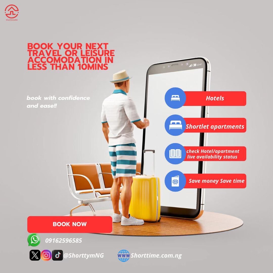 ShorttymNg's tweet photo. Your travel life’s so beautiful when you find out that the most challenging travel task can be sorted all in one platform !
Finding and booking the right travel or leisure accommodation at your budget range with peace of mind !
Send us a dm or chat on WhatsApp or website https://t.co/G0sEMgrtDI