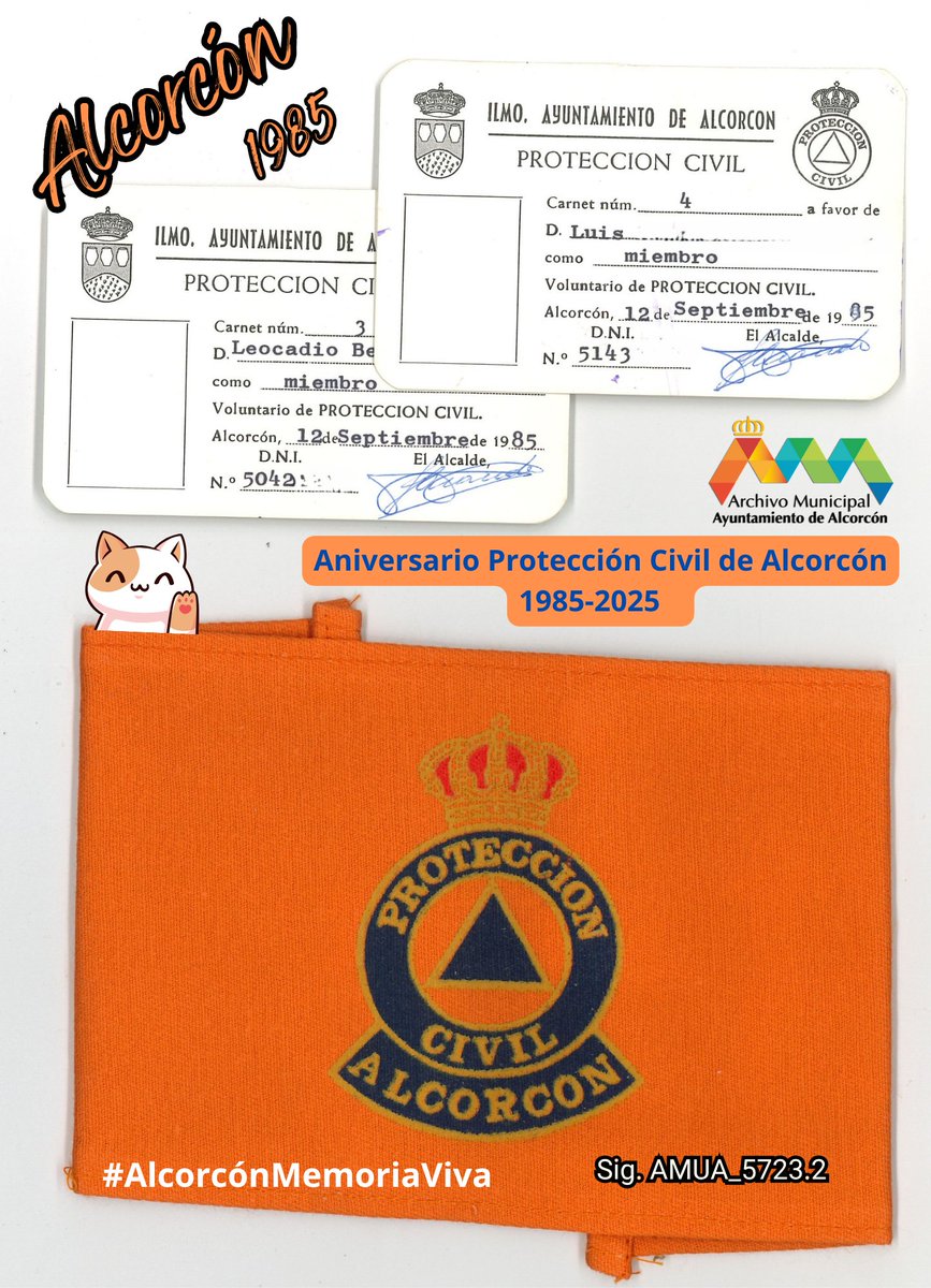 Archivo de Alcorcón (@archalcorcon) on Twitter photo Desde @ArchAlcorcón nos sumamos a la celebración del aniversario de <a href="/PCivil_Alcorcon/">Protección Civil de Alcorcón</a> con esta composición que nos remonta a los orígenes de esta entidad que tanto ha trabajado por el bienestar de la ciudadanía. Primeros carnets y brazalete.
Mil gracias.😻😻
#AlcorcónMemoriaViva. Desde @ArchAlcorcón nos sumamos a la celebración del aniversario de <a href="/PCivil_Alcorcon/">Protección Civil de Alcorcón</a> con esta composición que nos remonta a los orígenes de esta entidad que tanto ha trabajado por el bienestar de la ciudadanía. Primeros carnets y brazalete.
Mil gracias.😻😻
#AlcorcónMemoriaViva.