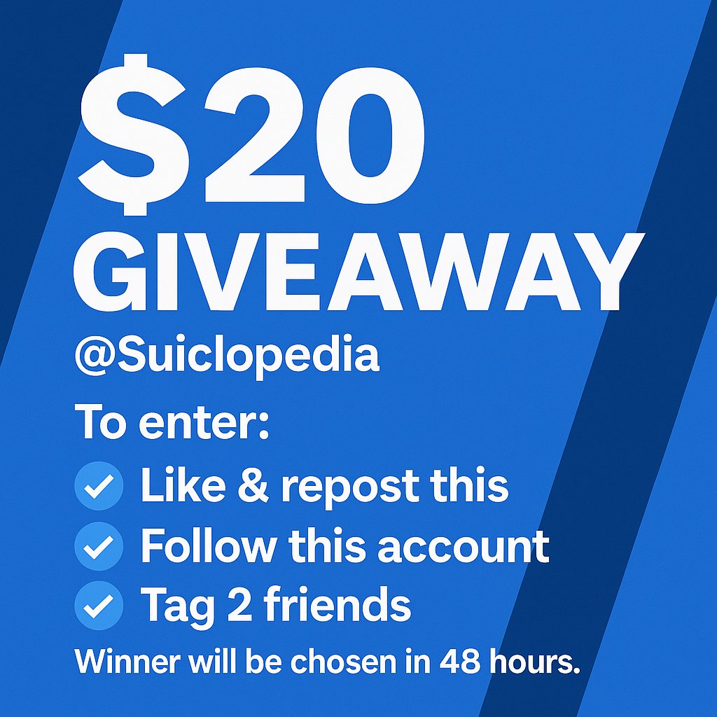 💸 Wanna earn a quick $20 this week?

I’m picking one follower to send $20 $SUI to.

To enter:
✔️ Like &amp; repost this tweet
✔️ Follow this account
✔️ Tag 2 friends in the replies

Winner gets picked in 48 hours. This is the first of many. Good luck 🍀

#Sui #Cryptogiveaway