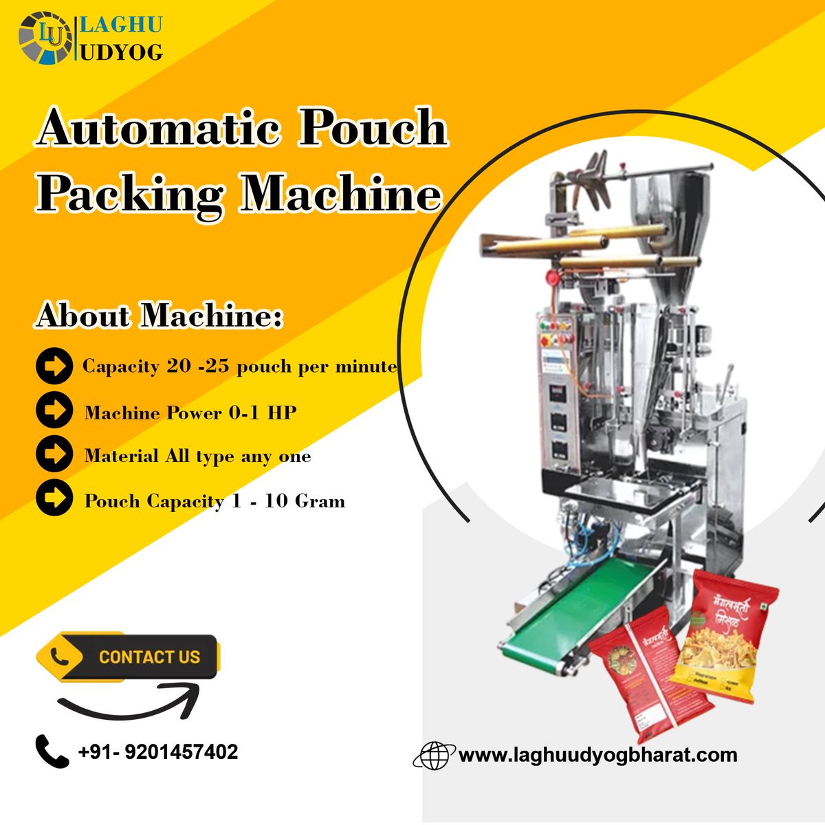 Laghu__udyog's tweet image. 📦 Boost Your Packaging Efficiency! 🚀
🌐 laghuudyogbharat.com
📞 +91-9201457402

#Hashtags:
#PouchPackingMachine #PackagingSolutions #SmallBusinessSupport #LaghuUdyog #IndustrialMachines #AutomaticPacking #StartupIndia #MSMEIndia #FoodPackaging #MakeInIndia #EfficiencyBoost