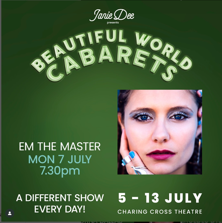 Mon 7th July @ 19:30 - EM The Master
EM The Master is an award-winning music artist, classical pianist, scuba diver, freediver &amp; ocean conservationist. The show will celebrate the ocean’s marvels, &amp; how we can harness our individual power to give back to this essential ecosystem.