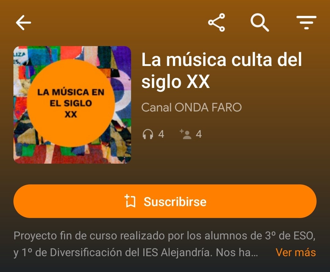 IES Alejandría (@iesalejandria) on Twitter photo ✨ Como proyecto fin de curso , el alumnado de Música 🎼 en 3º ESO ha realizado podcast 🎙️ sobre la música de vanguardia del siglo XX.
Enlaces:
go.ivoox.com/rf/150039107 go.ivoox.com/sq/26793 go.ivoox.com/rf/150044362 go.ivoox.com/rf/150117774
<a href="/educacyl/">Educación JCyL</a> <a href="/Dip_Va/">DiputaciónValladolid</a> @Tordesillasayto ✨ Como proyecto fin de curso , el alumnado de Música 🎼 en 3º ESO ha realizado podcast 🎙️ sobre la música de vanguardia del siglo XX.
Enlaces:
go.ivoox.com/rf/150039107 go.ivoox.com/sq/26793 go.ivoox.com/rf/150044362 go.ivoox.com/rf/150117774
<a href="/educacyl/">Educación JCyL</a> <a href="/Dip_Va/">DiputaciónValladolid</a> @Tordesillasayto