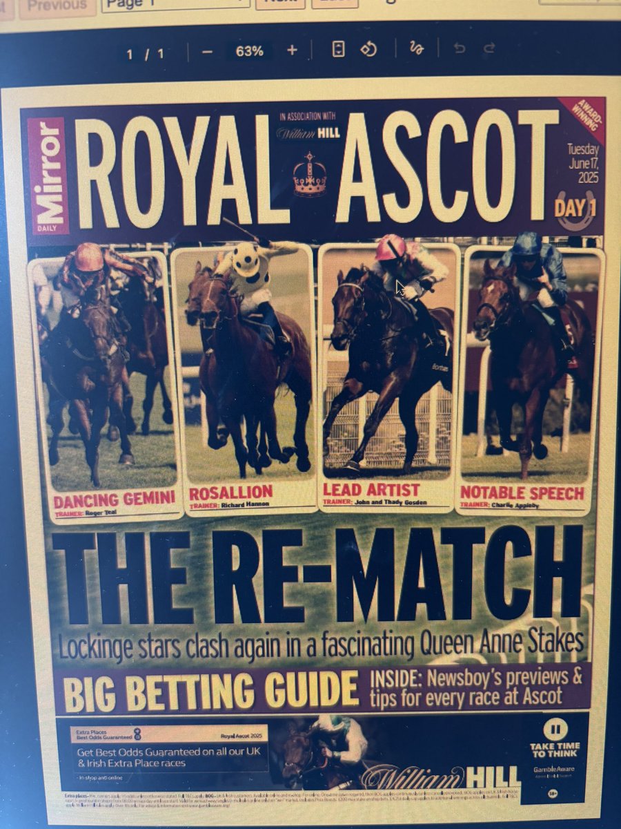 JasonHeavey's tweet photo. So much in this little beauty to get the #RoyalAscot juices flowing. Courtesy of @thebedfordfox @sjracingmedia @olibellracing and superbly put together by @AndyMacMorrin https://t.co/lrF7M6AmpC