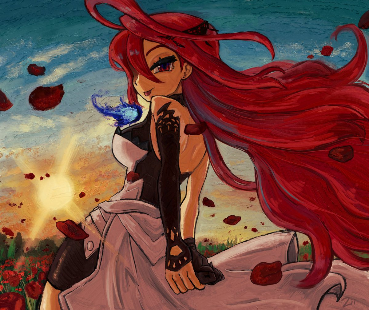 "In this field of flowers, the most beautiful one is you"

#BloodflameArt