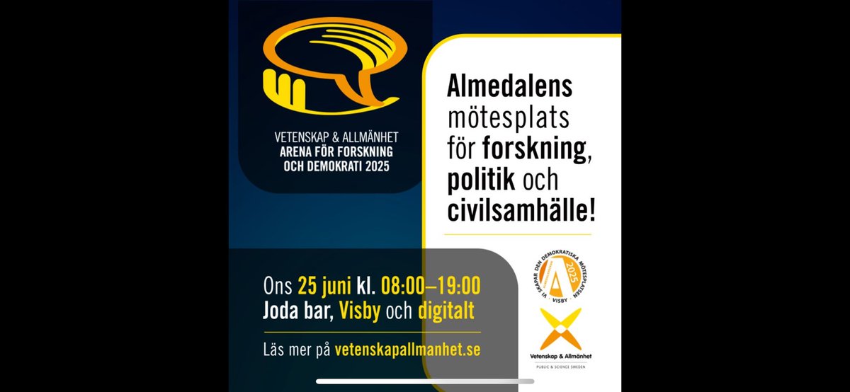 Lina Bertling Tjernberg🇸🇪🇺🇦🇪🇺 (@linabertling) on Twitter photo Almedalsveckan närmar sig . Missa inte arenan med fokus på forskning och demokrati. Ser fram emot ett samtal kring : Forskning + Politik = Sant ? Mer info : almedalsveckan.info/rg/almedalsvec… <a href="/KTHuniversity/">KTH Royal Institute of Technology</a> <a href="/MalmoUniversity/">Malmö University</a> <a href="/RifoRiksdagen/">Rifos kansli</a> <a href="/vetenskapoallm/">Vetenskap & Allmänhet (Public & Science Sweden)</a> <a href="/almedalen/">almedalen</a> Almedalsveckan närmar sig . Missa inte arenan med fokus på forskning och demokrati. Ser fram emot ett samtal kring : Forskning + Politik = Sant ? Mer info : almedalsveckan.info/rg/almedalsvec… <a href="/KTHuniversity/">KTH Royal Institute of Technology</a> <a href="/MalmoUniversity/">Malmö University</a> <a href="/RifoRiksdagen/">Rifos kansli</a> <a href="/vetenskapoallm/">Vetenskap & Allmänhet (Public & Science Sweden)</a> <a href="/almedalen/">almedalen</a>