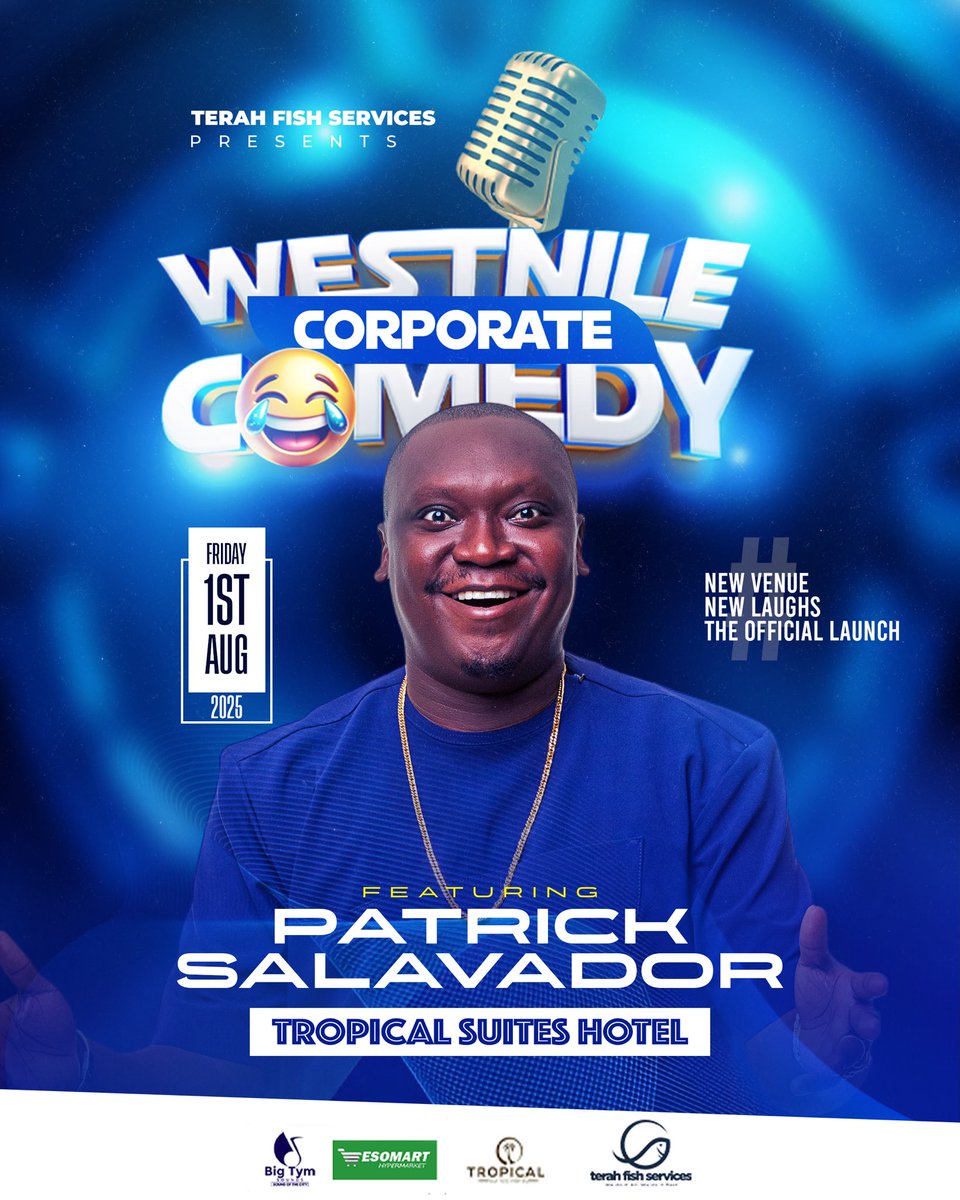 Mandem is coming through, it’s Patrick Salvador for Westnile Corporate Comedy🚀

Save the date and table money.