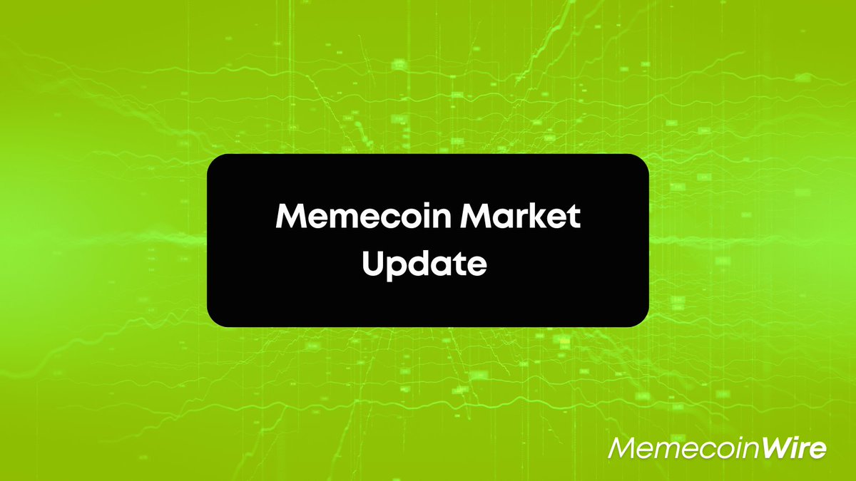 📉 Memecoin Market Update

Volume jumps 39% to $7.11B, but total market cap dips 3.69% to $56.12B as traders brace for FOMC.

Large Caps:
$DOGE -2.5%
$SHIB -2.3%
$PEPE -7.2%
$TRUMP -4%
$SPX6900 -13%

Top Gainers:
$SUNDOG +11%
$PEPECOIN +6%
$TUT +5.6%

Top Losers:
$ANDY -15%
$WOLF