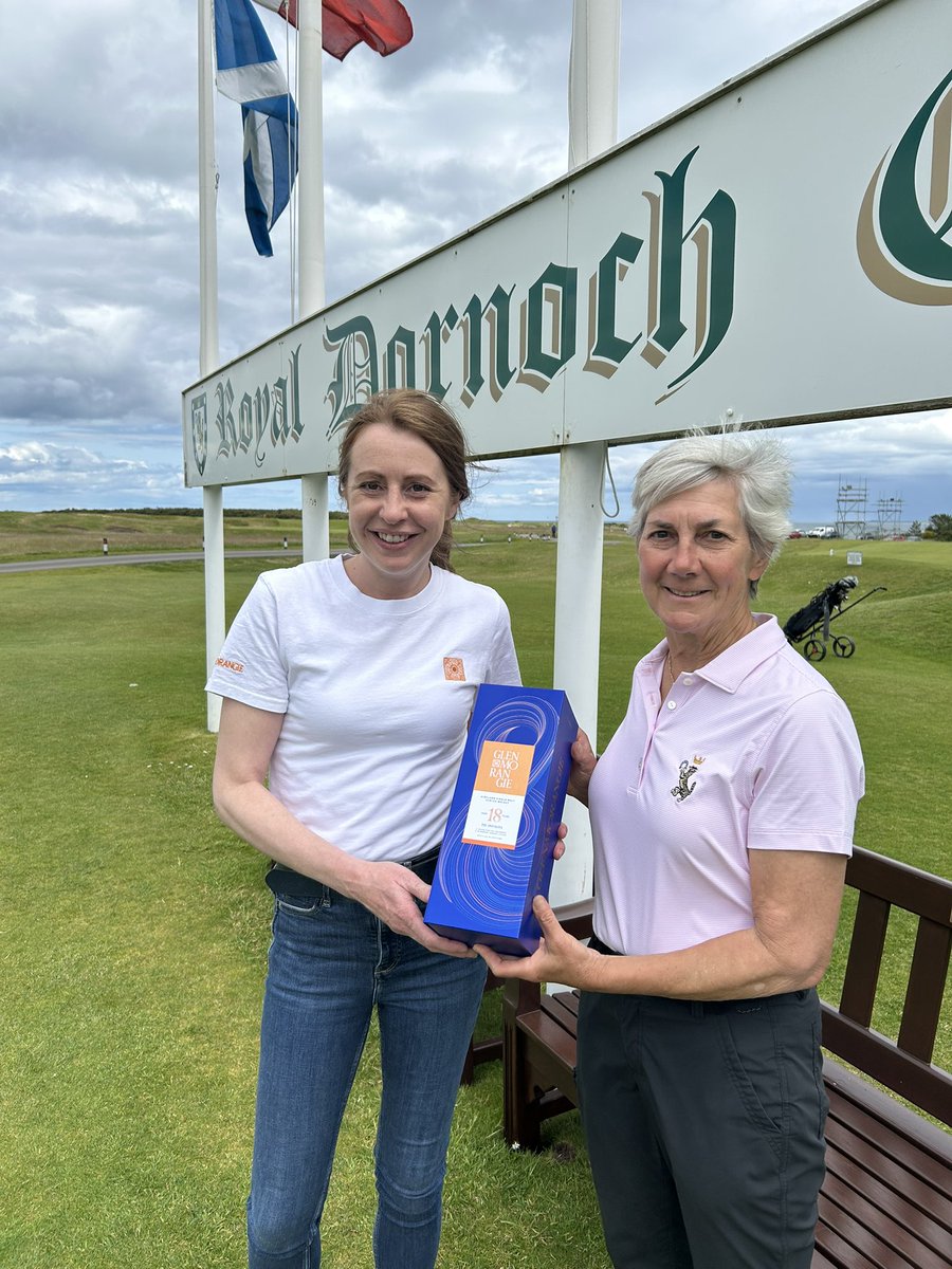 Well done to Sandy Jackson who made an eagle 3 at the 18th in the qualifying round of the ladies club championship. This special feat earned her a bottle of 18 year old <a href="/TheGlenmorangie/">Glenmorangie</a>
Driver, 3 wood and then a 90 foot putt!!! Great playing.