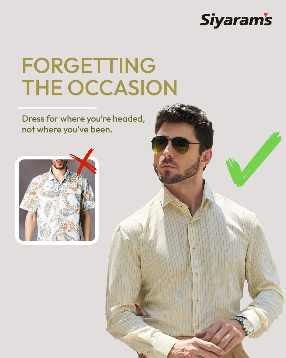 SiyaramsIndia's tweet image. #Siyarams #StyleMistakes #MensFashionTips #DressSmarter