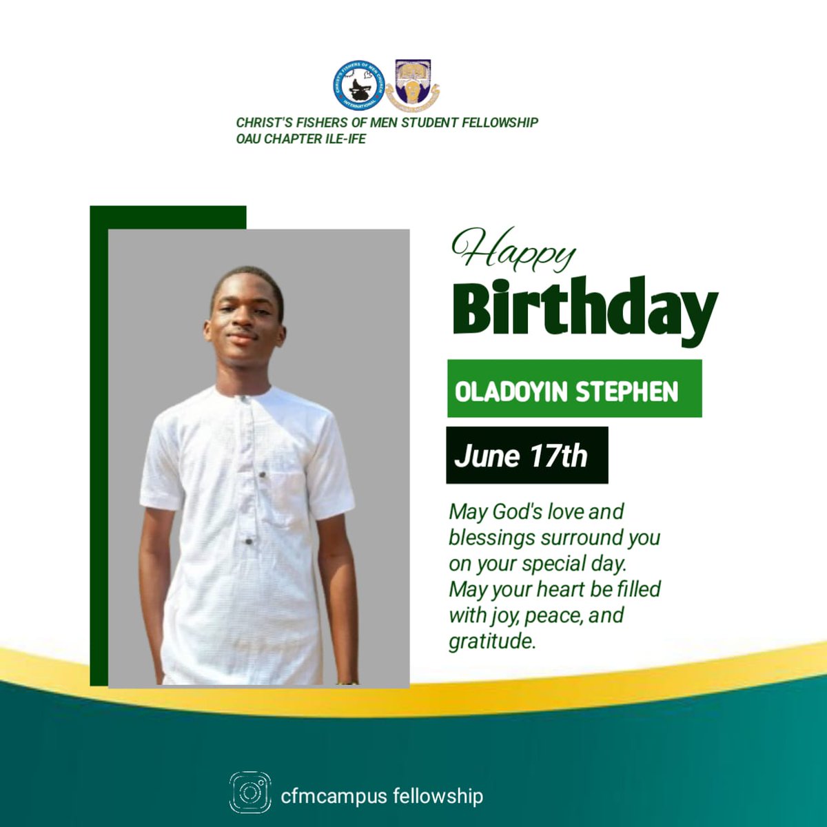 Happy birthday to our dear brother.
The Lord bless you and keep you.