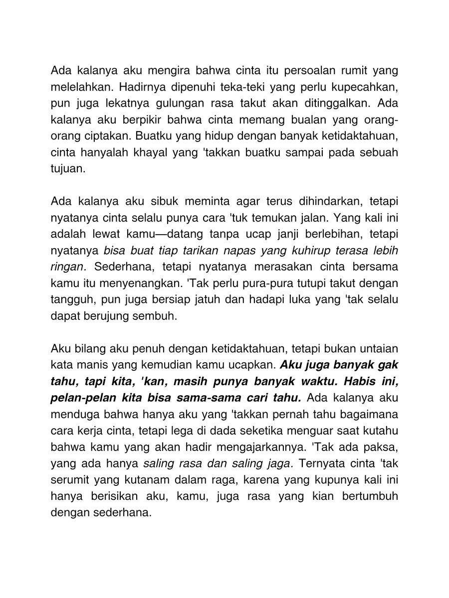selarasmelepas's tweet photo. ada kalanya aku mengira bahwa cinta itu persoalan rumit yang melelahkan. #geungnwa https://t.co/rvzhq79go8