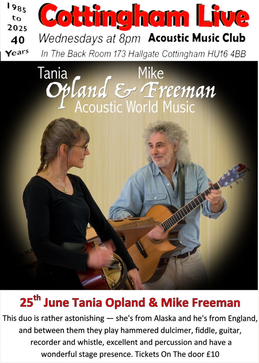 Cottingham Live - 40 years of live acoustic music in Cottingham