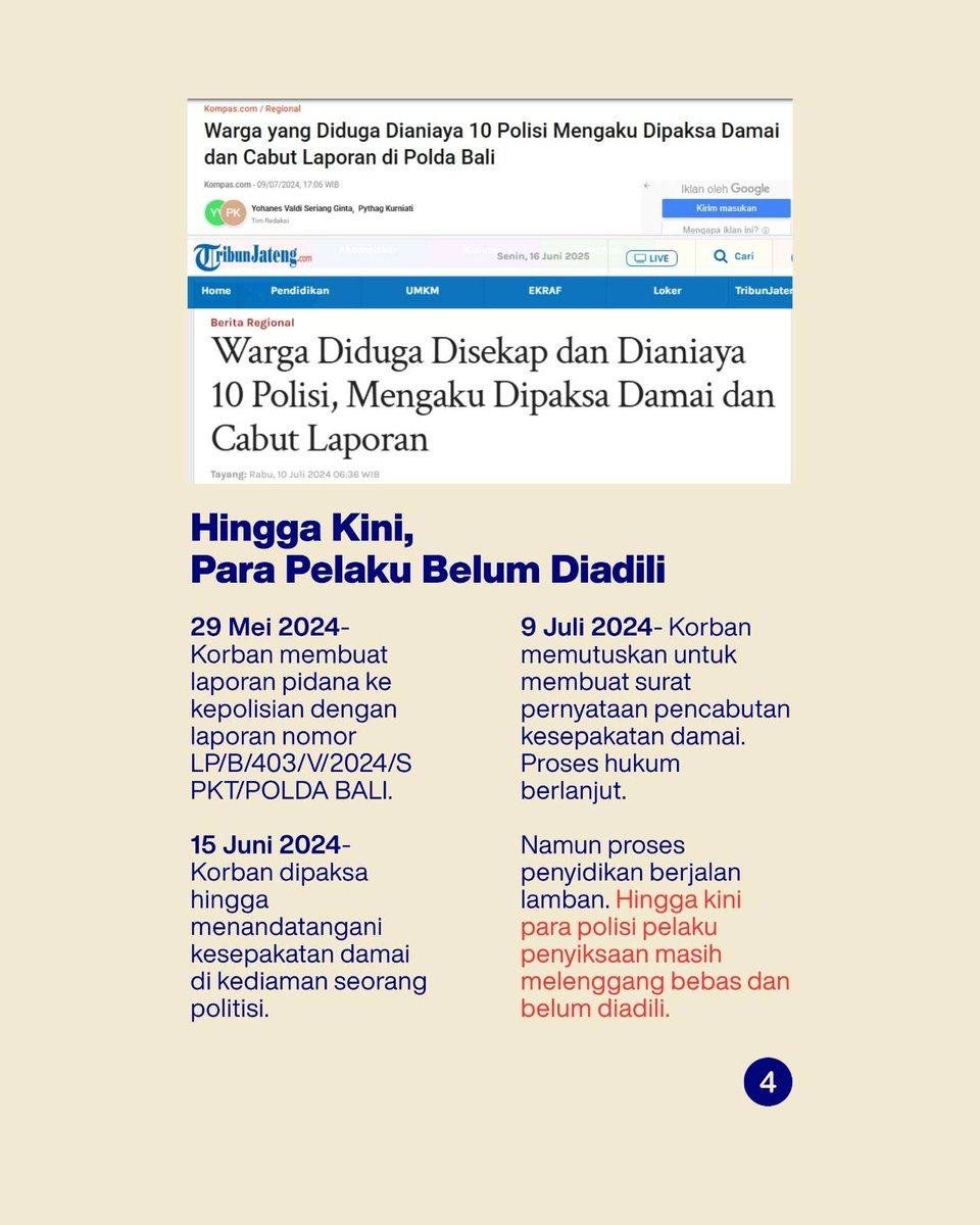 Sudah setahun, telinga IWS dibuat cacat. kasusnya belum selesai, pelaku belum diadili, malah korban semakin dicari-cari kesalahannya.

#antipenyiksaan #impunitas #HakAsasiManusia #KeadilanUntukSemua