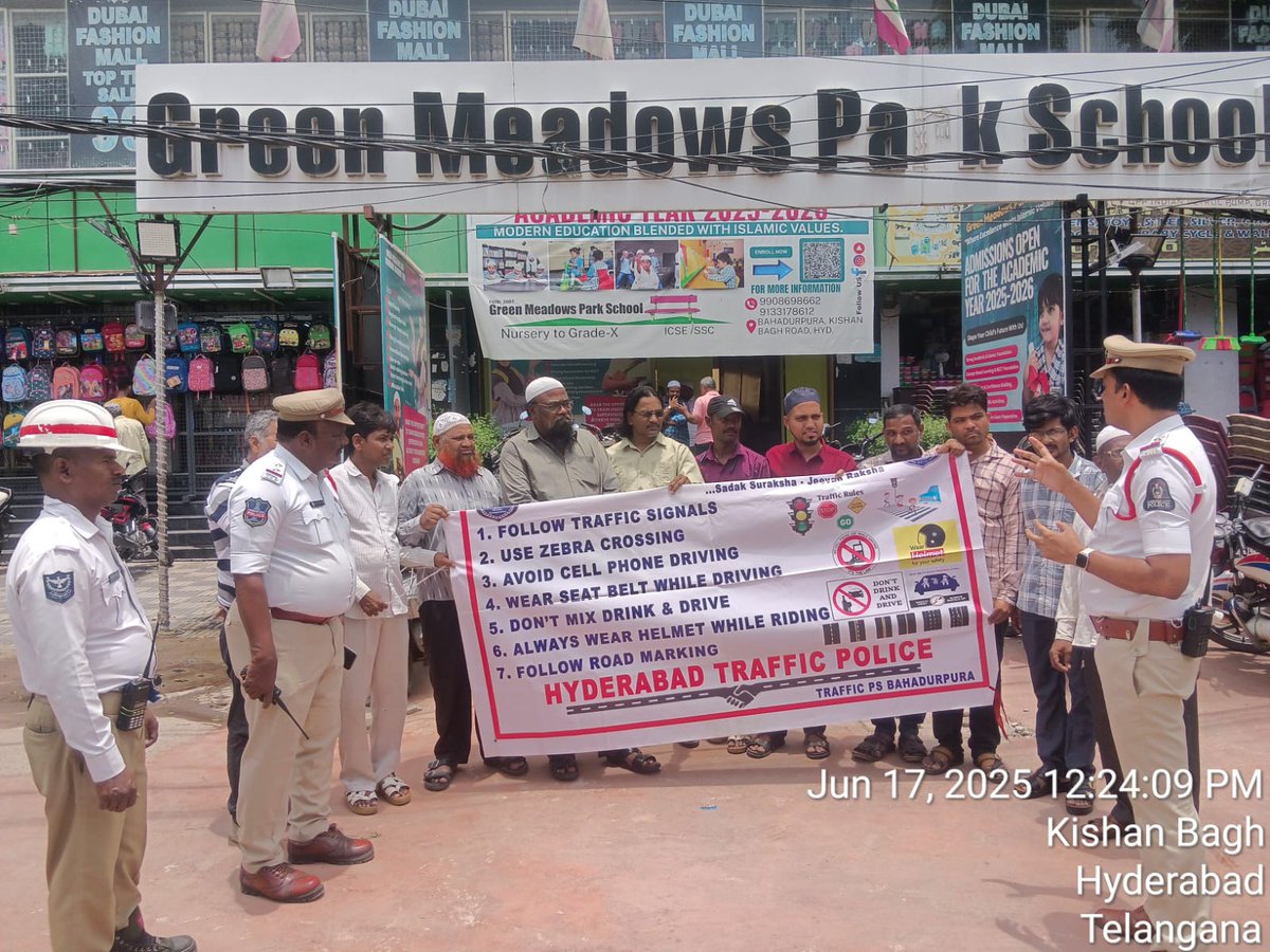 Good afternoon. Today myself and SI - 1 visited the Green Meadows Park School, Kishanbagh and conducted awareness programmes to Auto Drivers regarding traffic rules sir. Regards Delta 29