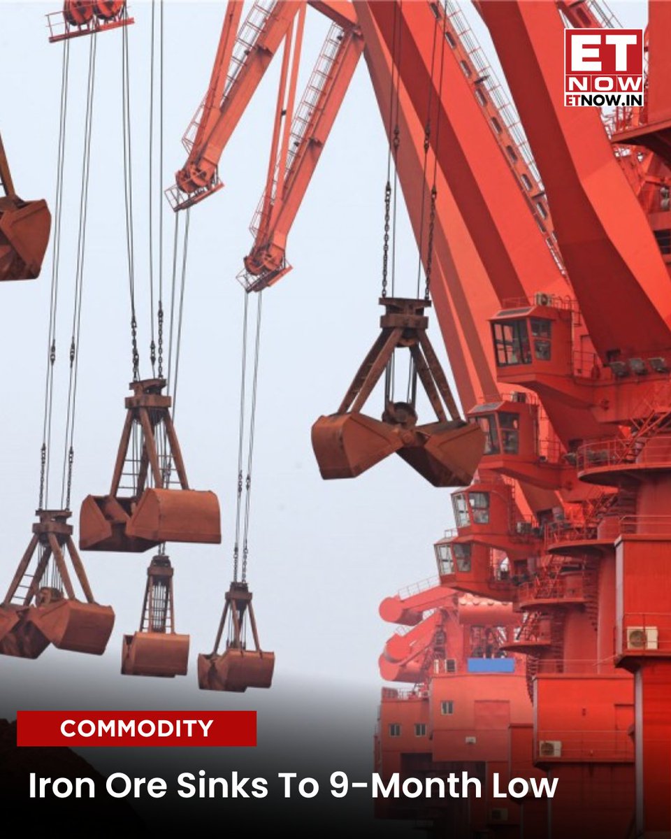 ETNOWlive's tweet photo. #NewsFatafat | Iron ore futures dip below $93/ton in Singapore, set for lowest close since September as China’s demand slows and weather hampers construction
#IronOre #Commodities #China #Steel #ConstructionSlowdown https://t.co/Z7Izyxkp5c