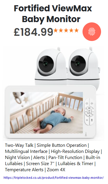 TripleLocked1's tweet photo. #Triplelocked Fortified ViewMax Baby Monitor
Your second set of eyes — day or night.
Only £184.99 – exclusively at TripleLocked UK
🔗 Shop now at 
https://t.co/RjxiBZHpUU

#TripleLocked #SmartParenting #BabyMonitor #UKMums #PeaceOfMind #NurseryTech #ParentLife https://t.co/yIhPPlbQLC