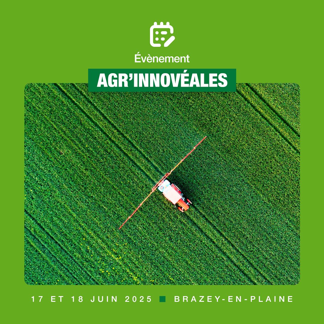 [RENDEZ-VOUS]

Les 17 &amp; 18 juin auront lieu les Agr’Innovéales en Côte d’Or (21).

Deux journées dédiées à différents défis pour la protection des cultures notamment le désherbage et plus particulièrement la gestion des graminées adventices. Une occasion unique de découvrir en