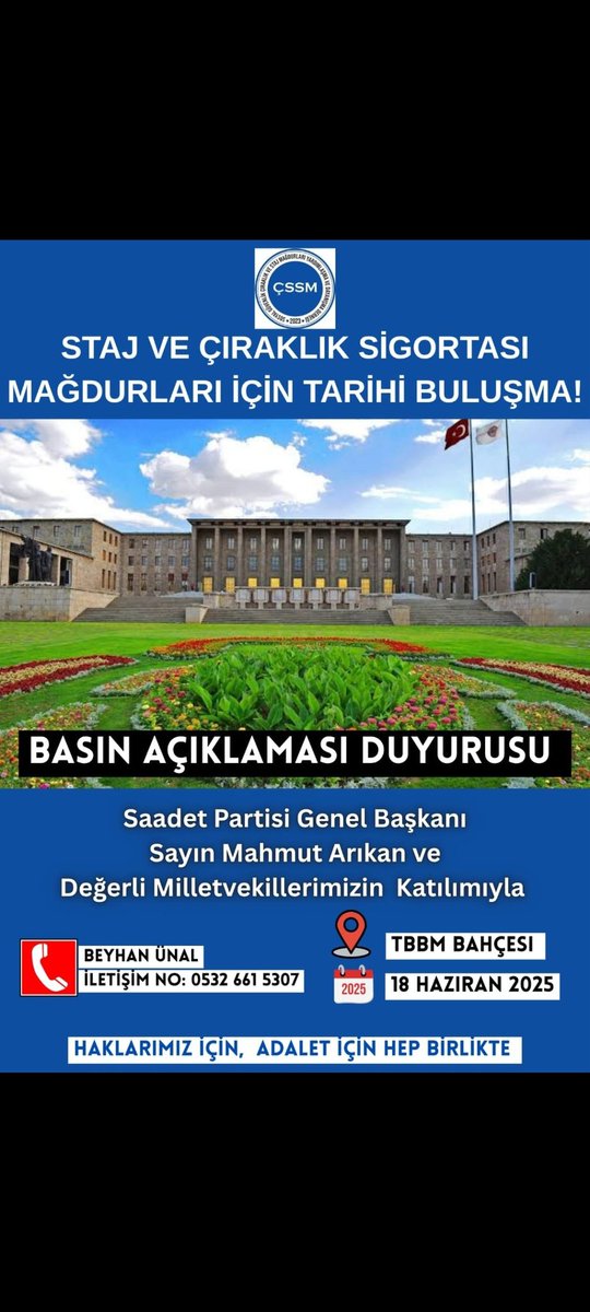Dava; bir hakkı savunmak, muhafaza ve müdafaa etmek için sahiplenmek demektir. Dava kararlılıkla taşınan, uğrunda fedakârlık yapılan, hep daha ileriye götürülmek istenen şeyin bizatihi kendisidir. #StajyerÇırakSigortasıYarımOlmaz