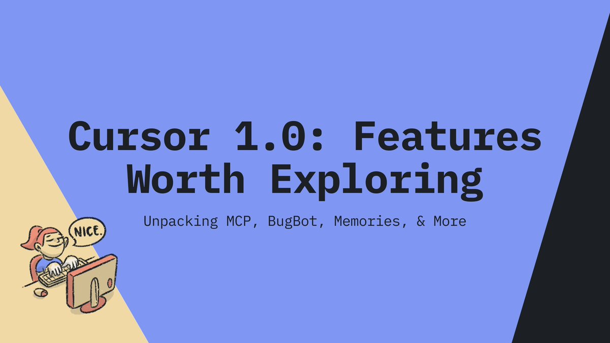 ainativedev's tweet image. Cursor 1.0 is here, its biggest release yet.

Now with BugBot, async Background Agents, Jupyter support, MCP integration, and more.

Cursor isn’t just assisting devs, it’s running alongside them.

Full breakdown by @sjmaple 
🔗 ainativedev.co/xba

#AINativeDev #Cursor #GenAI