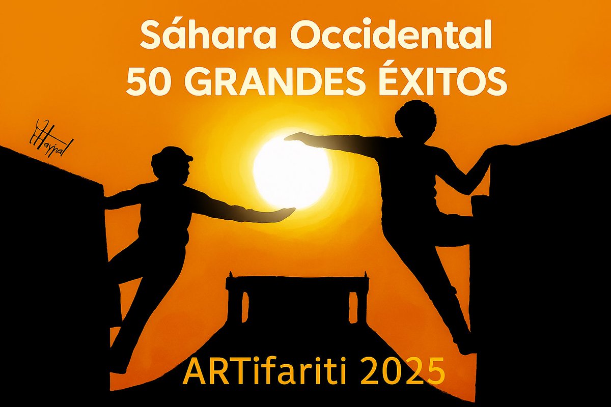 🎨 Este año celebramos 50 años de resistencia saharaui con #ARTifariti2025.
Una obra colectiva, viva, que necesita del apoyo de todxs para seguir creciendo.
Aporta aquí 👉🏽 goteo.org/project/artifa…
#50GrandesExitos  #ArtePorLaResistencia #SaharaLibre ✌🏽🇪🇭