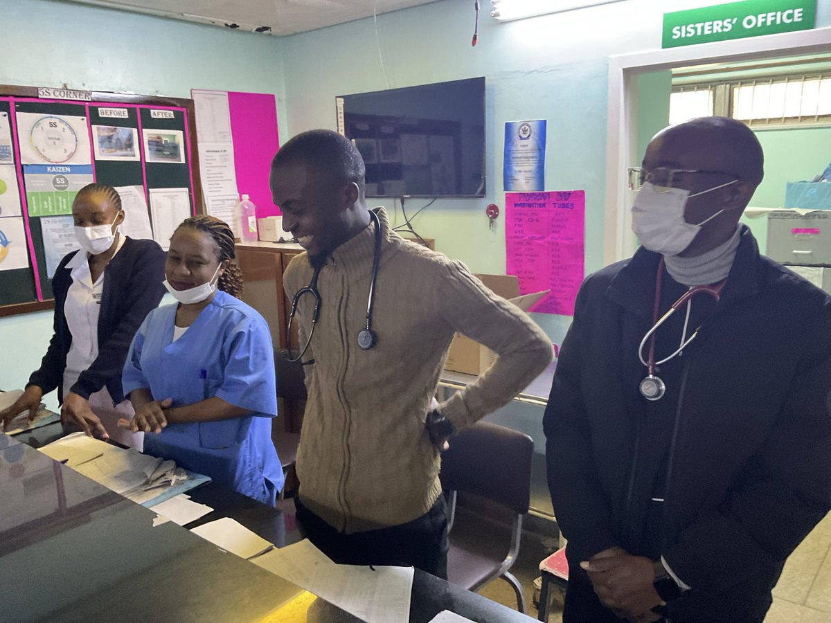 YET ANOTHER LIGHTER MOMENT: This was at Pariremyatwa, just after the outpatient. The President stopped by to greet and snatch a light-hearted exchange with the two young doctors. As he walked away, one of the doctors quipped: “Zvino paakuchizorapwa munhu panooo!!!!!” The doctors