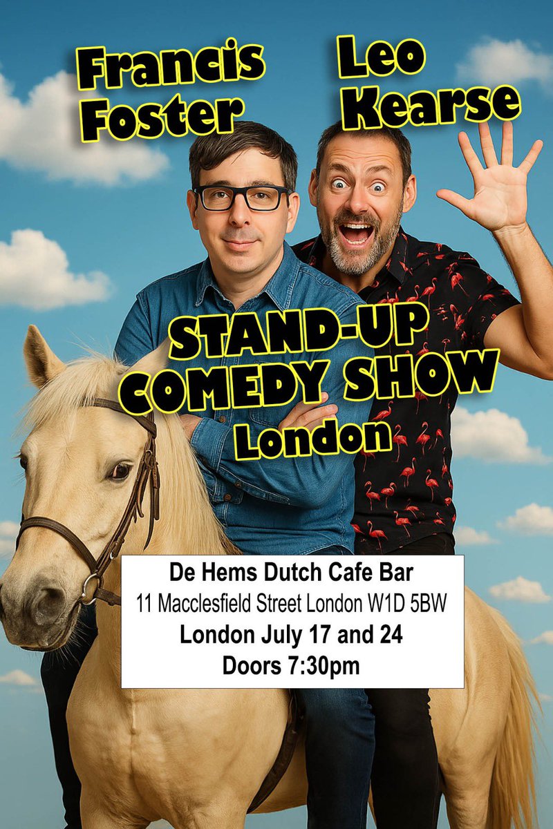 Francis Foster (@francisjfoster) on Twitter photo I’m doing two shows with <a href="/LeoKearse/">Leo Kearse - on YouTube & GB News</a> on the 17th & 24th of July.
These will sell out quickly so book tickets now!
Link👇 I’m doing two shows with <a href="/LeoKearse/">Leo Kearse - on YouTube & GB News</a> on the 17th & 24th of July.
These will sell out quickly so book tickets now!
Link👇