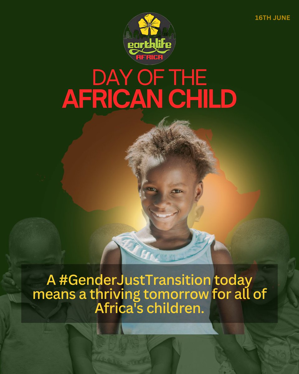 Earthlife Africa JHB (@earthlife_jhb) on Twitter photo A #GenderJustTransition means more than #ClimateAction — it’s a promise to #Africa’s children that their future is worth fighting for. 🌍✊🏾
#DayOfTheAfricanChild #LeaveNoOneBehind #ClimateJustice <a href="/LifeAfterCoal/">Life After Coal</a> <a href="/ClimateZA/">Presidential Climate Commission</a> <a href="/Dzomolamupo/">Dzomo La Mupo</a> A #GenderJustTransition means more than #ClimateAction — it’s a promise to #Africa’s children that their future is worth fighting for. 🌍✊🏾
#DayOfTheAfricanChild #LeaveNoOneBehind #ClimateJustice <a href="/LifeAfterCoal/">Life After Coal</a> <a href="/ClimateZA/">Presidential Climate Commission</a> <a href="/Dzomolamupo/">Dzomo La Mupo</a>