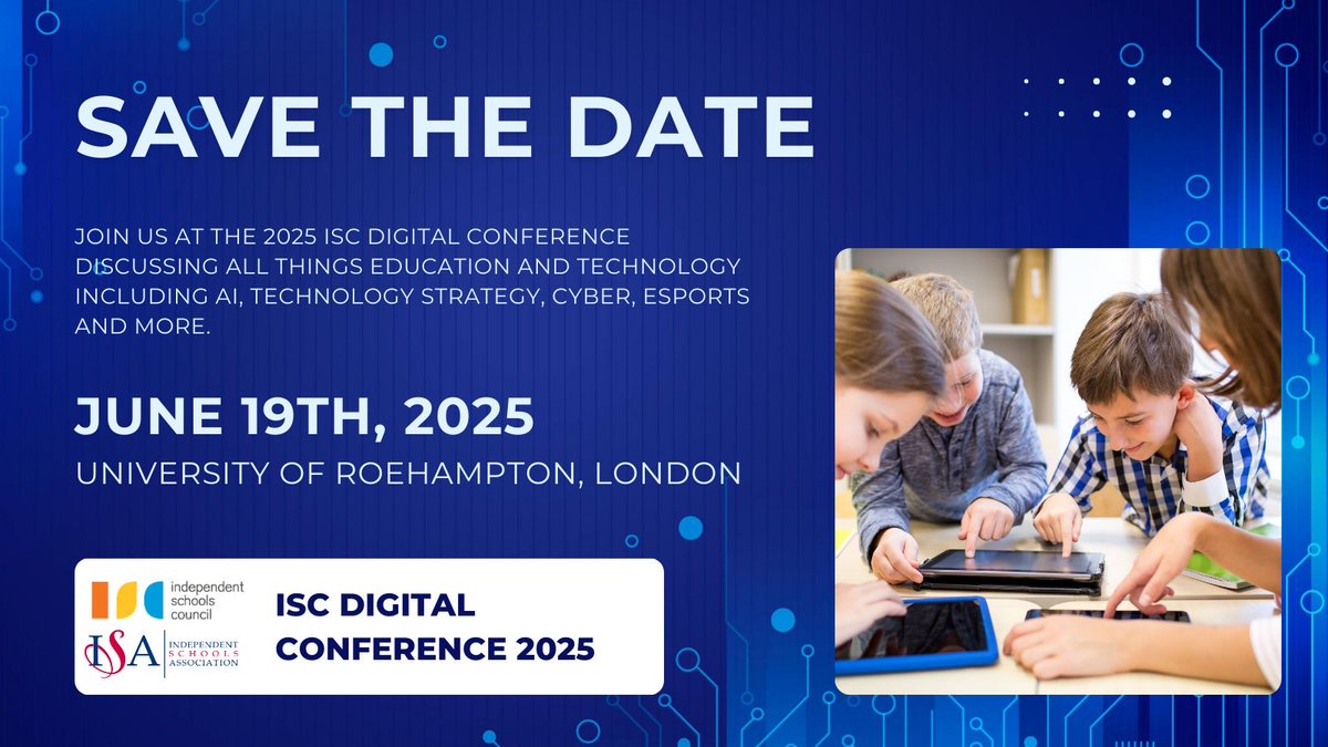 ⏰48 hours until the ISC Digital Conference 2025!

Have you got your ticket? 👇

isaschools.org.uk/event-calendar…