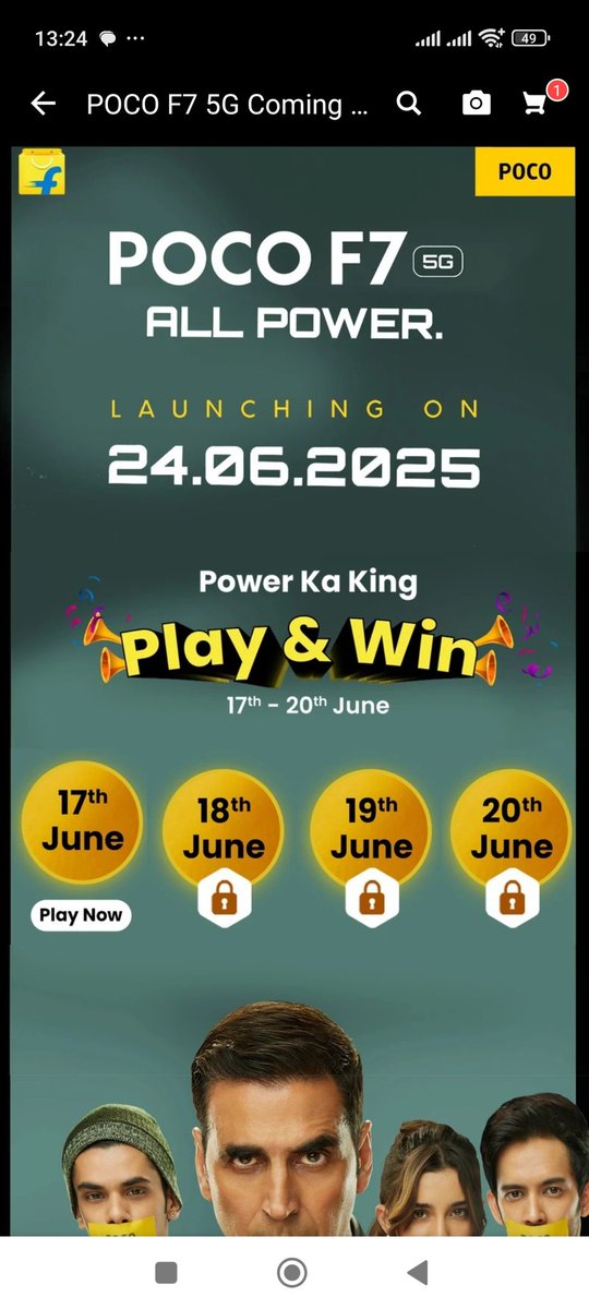 ImtiyaxRK (@imtiyaxrk) on Twitter photo Play hard. Win harder.
#POCOF7 5G is giving fans a chance to test their luck on #Flipkart! ๐
Donโt miss out! #AllPowerNoBS
<a href="/IndiaPOCO/">POCO India</a> <a href="/Himanshu_POCO/">Himanshu Tandon</a> <a href="/digvj/">Digvijay ๐ฎ๐ณ</a> <a href="/Pathtoremember/">Varun V Nair</a> <a href="/abhilash3181/">Abhilash Devarajan</a> Play hard. Win harder.
#POCOF7 5G is giving fans a chance to test their luck on #Flipkart! ๐
Donโt miss out! #AllPowerNoBS
<a href="/IndiaPOCO/">POCO India</a> <a href="/Himanshu_POCO/">Himanshu Tandon</a> <a href="/digvj/">Digvijay ๐ฎ๐ณ</a> <a href="/Pathtoremember/">Varun V Nair</a> <a href="/abhilash3181/">Abhilash Devarajan</a>