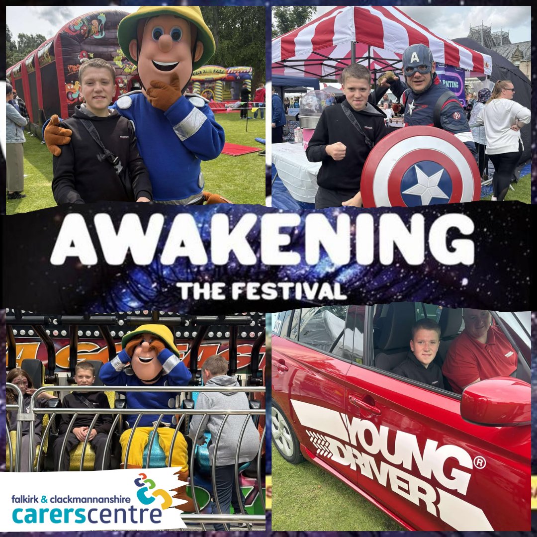 Falkirk & Clackmannanshire Carers Centre (@centralcarers) on Twitter photo Thanks to a generous donation from Awakening the Festival, a few carers were able to attend the festival on Sunday 8 June. One of the carers sent in some images & said: "Loved seeing how my son living life and enjoying his self we felt more relaxed"
#MakeACarersDay <a href="/Respitality/">Respitality</a> Thanks to a generous donation from Awakening the Festival, a few carers were able to attend the festival on Sunday 8 June. One of the carers sent in some images & said: "Loved seeing how my son living life and enjoying his self we felt more relaxed"
#MakeACarersDay <a href="/Respitality/">Respitality</a>