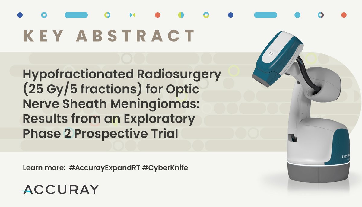 Read about this exploratory trial, using the #CyberKnife System for hypofractionated SRS for ONSMs, finding effectiveness in terms of visual function and growth control
pubmed.ncbi.nlm.nih.gov/40349855/