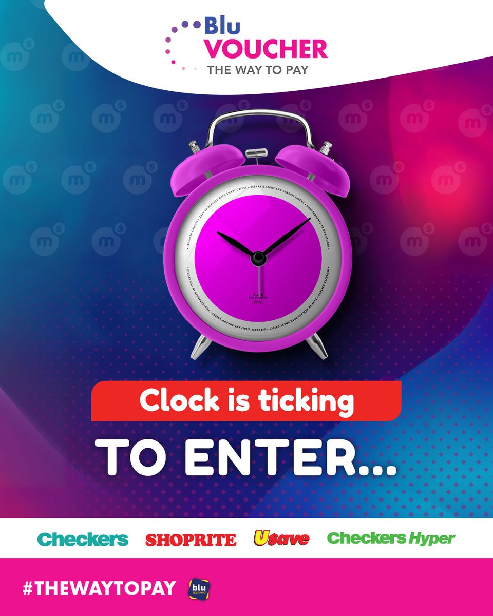 Time is running out! Don't miss your chance to win a R500 Blu Voucher.

Purchase your Blu Voucher at Shoprite, Checkers, Checkers Hyper and U-Save
store and share this post, and comment below with your voucher serial number to enter.

Don't miss out on your chance to win!