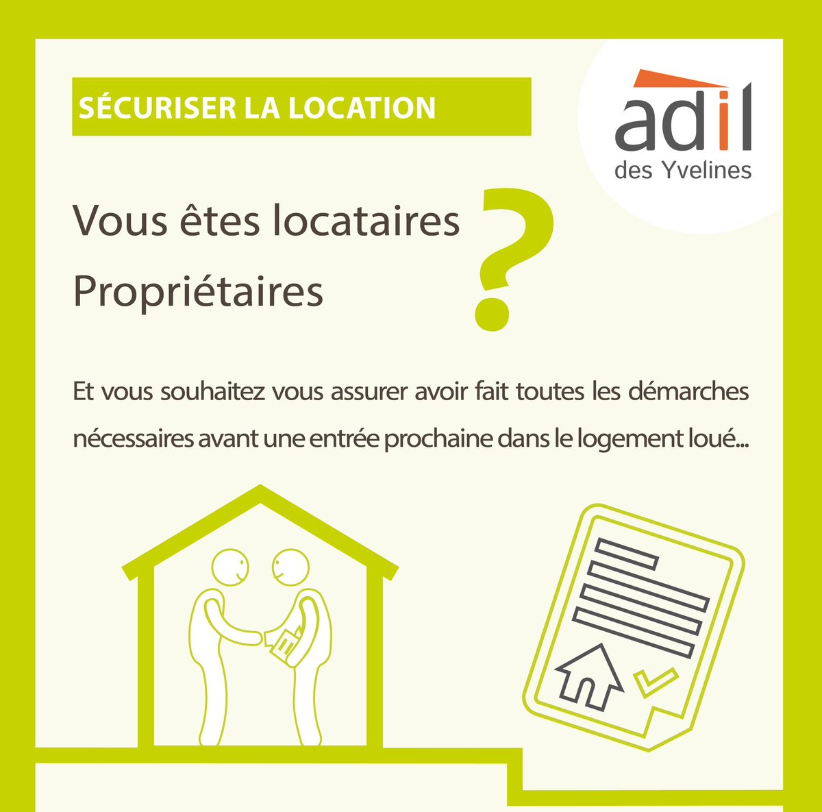 #Location #Jeune #Etudiant

Vous souhaitez sécuriser votre entrée
dans le logement ❓
Consultez notre livret d’information :
📝buff.ly/4bDOwuw

Les juristes de l'<a href="/ADIL_YVELINES/">ADIL DES YVELINES</a> vous informent gratuitement :
💻 rdv.adil78.org
🚩 buff.ly/3DoY4tl