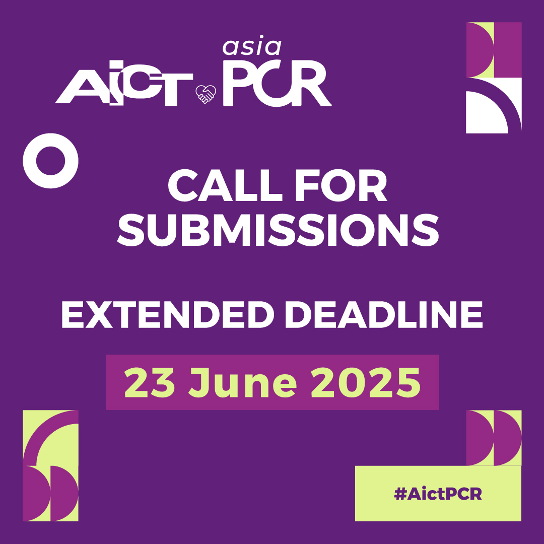 PCRonline 🫀 (@pcronline) on Twitter photo 🗓Deadline extended to 23 June!
Submit to #AictPCR and make your mark in Singapore this October 🌏
🌍 Gain professional recognition & international visibility 
 🏆Compete for the prestigious CHIEN Foundation prizes
💪Fuel your motivation for future research
Don’t miss out! 🗓Deadline extended to 23 June!
Submit to #AictPCR and make your mark in Singapore this October 🌏
🌍 Gain professional recognition & international visibility 
 🏆Compete for the prestigious CHIEN Foundation prizes
💪Fuel your motivation for future research
Don’t miss out!
